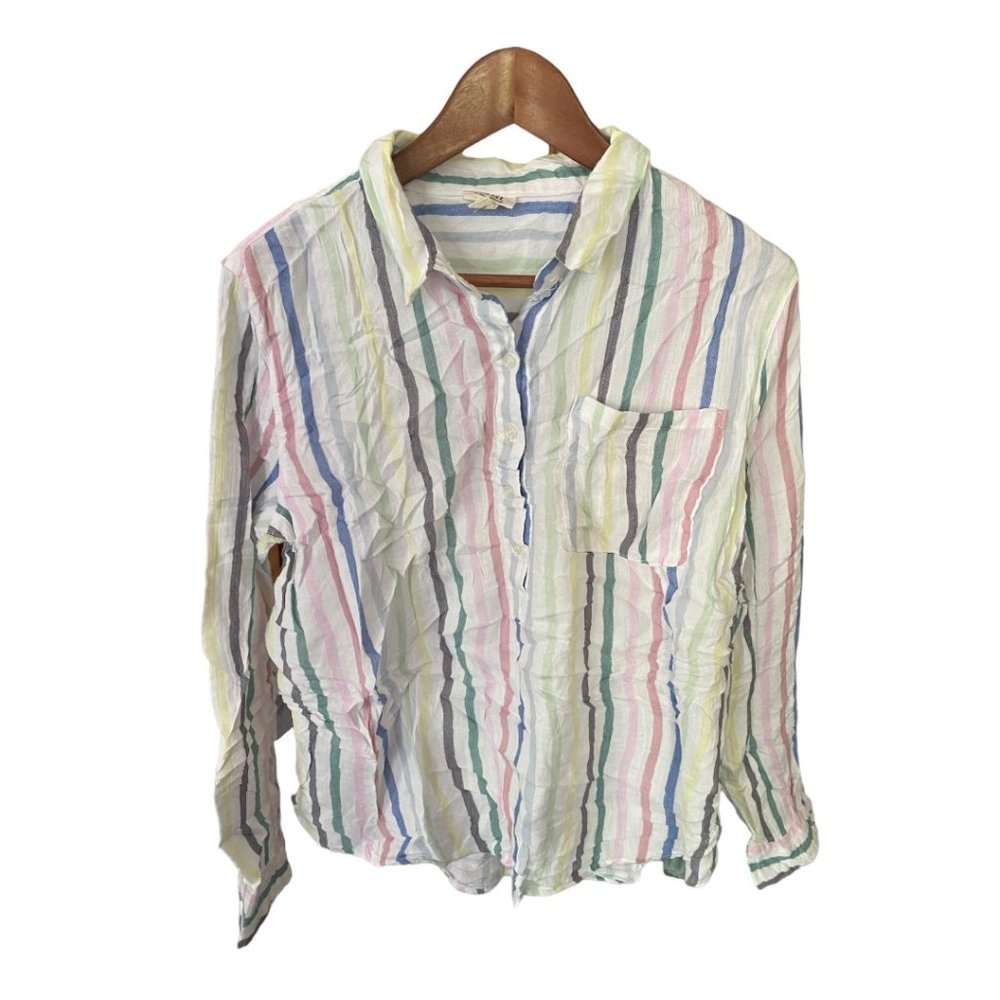 Women's Multiple Line Color  Ana a New Approach Size L Top - 2249